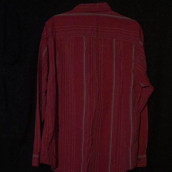 Chaps Denim Mens Button Up Light Striped Shirt XL - Picture 6 of 7
